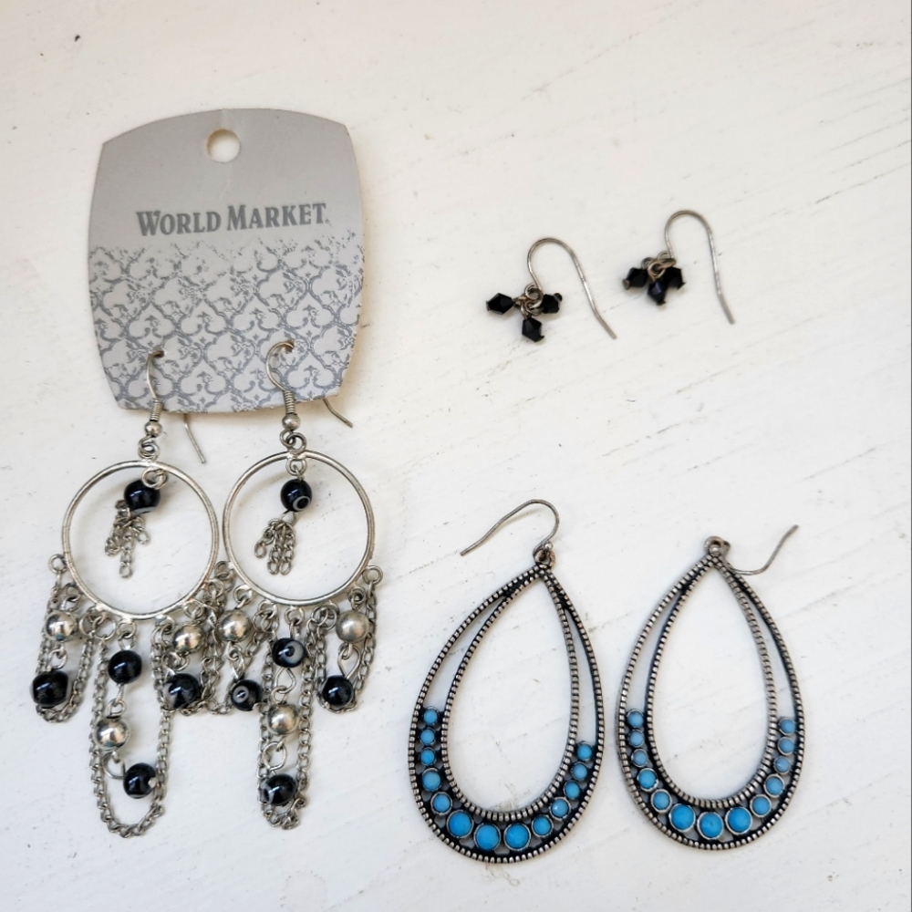 3 Pairs of Earrings